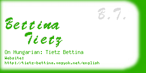 bettina tietz business card